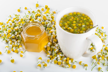 camomile tea with honey