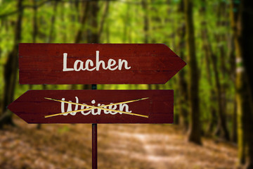 Schild 104 - Lachen