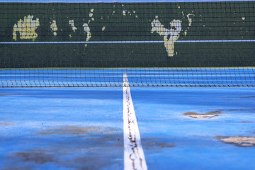 Detail of a old tennis court