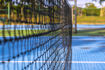 Outdoor Tennis Net Shallow Depth of View