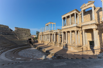 Obraz premium Merida, A world heritage site in Spain. On the camino de santiago 