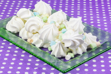 Meringue cookies with marshmallows