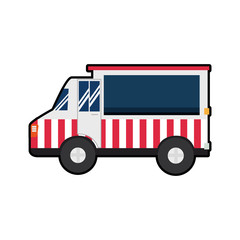 truck food transportation delivery icon. Isolated and flat illustration. Vector graphic
