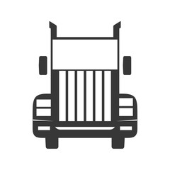 truck silhouette transportation delivery icon. Isolated and flat illustration. Vector graphic
