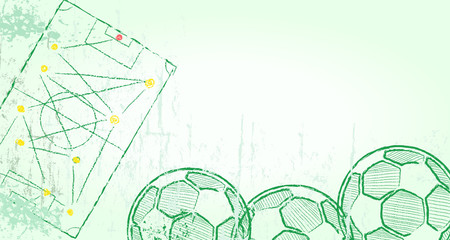 Naklejka premium Football or Soccer design template, good copy space, vector