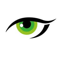 eye female look vision optical  icon. Isolated and flat illustration. Vector graphic
