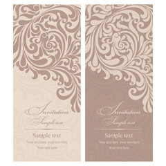 Set of 2 Wedding Invitation card Baroque - 117651482