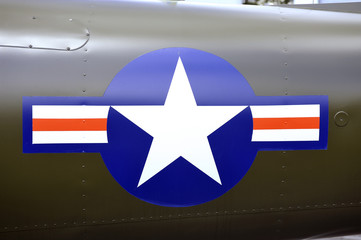 old fighter with the initials of the air force united states clo - 117651611