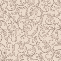 Seamless background of light beige color in the style of Damascus