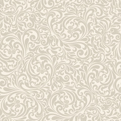 Fototapeta na wymiar Seamless background of light beige color in the style of Damascus