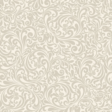 Seamless background of light beige color in the style of Damascus