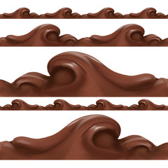 liquid chocolate, drops, flowing, molten, caramel, cocoa, graphi