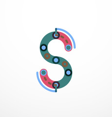 Linear business logo letter