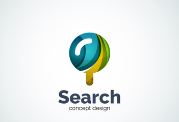 Magnifying glass logo template