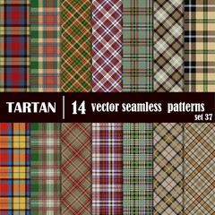 Set Tartan Seamless Pattern