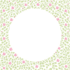 円形の薔薇の装飾フレーム