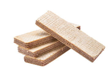 waffles view from above, on a white background