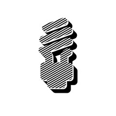 ikona ze wzorku pasków i kresek © vempireart