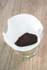 Coffee filter and powder prepare for coffee drip.