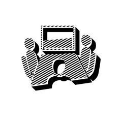 ikona ze wzorku pasków i kresek © vempireart