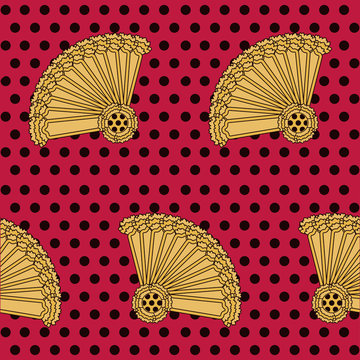 Flamenco seamless pattern, vector illustration