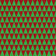 Seamless Simple Christmas Tree Pattern. Ideal for Christmas Wrapping Paper.