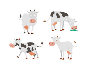 Cartoon cow characters