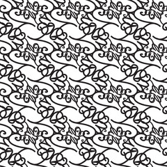 Abstract geometric pattern. A seamless  background. Black and white texture.