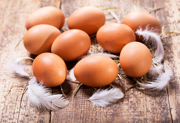 fresh brown eggs