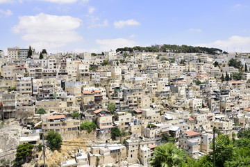 Fototapeta na wymiar Silwan district of East Jerusalem.