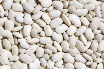 Background of raw beans close up shot