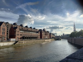 Obraz premium Häuser am Fleet