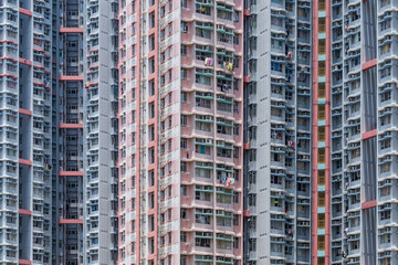 Fototapeta na wymiar Compact life of crowded building