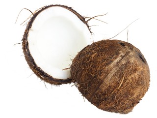 Halved coconut
