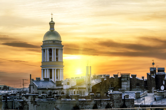 The view from the roof of St. Vladimir's Cathedral and the rooft