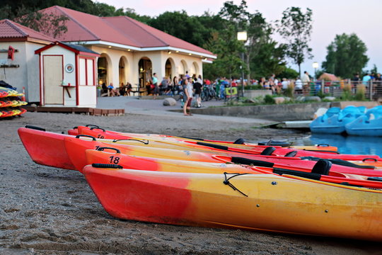 Beached Kayaks at Lake Calhoun