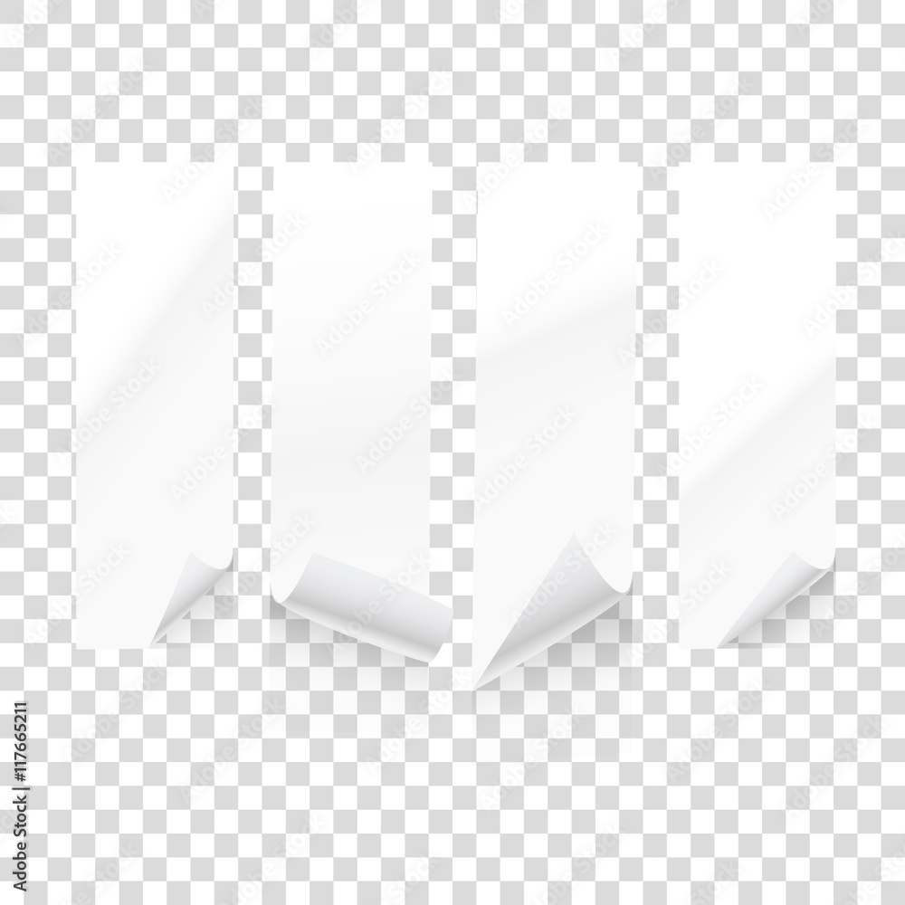 Aufkleber Vector paper sheets isolated on transparent background. Vector i