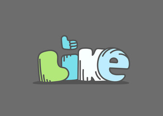 Color letters vector illustration