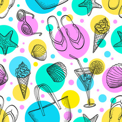 Summer seamless pattern.