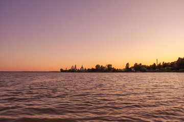Sunset on the Nero lake, Rostov the Great, Russia