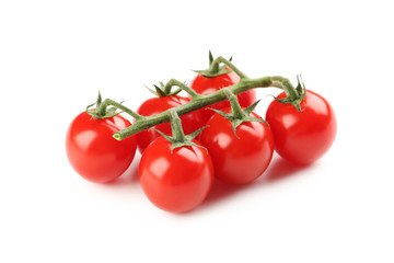 Cherry tomatoes branch isolated on a white background