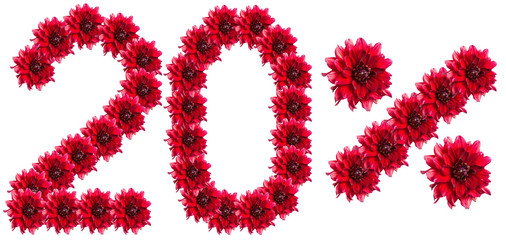 figures 20% of the letters written by flowers