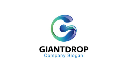 Giant Drop Logo Design Illustration