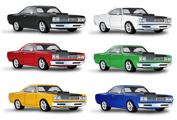 Vintage Classic Car in multiple colors
