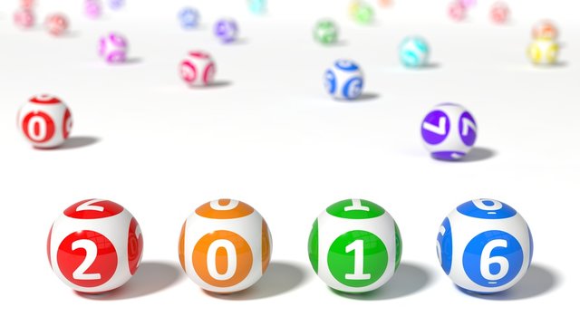 3d illustration of lottery balls. word with lottery balls