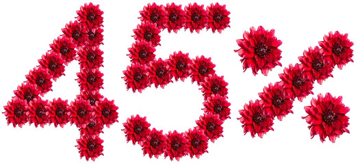 figures 45% of the letters written by flowers