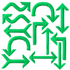 polygonal arrows set.