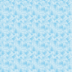 Seamless pattern with ice cubes water decoration frost transparent liquid