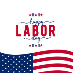Vector illustration of Happy Labor day USA