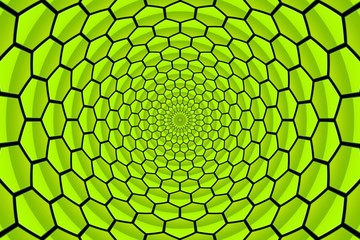 twirl abstract green honeycomb pattern background